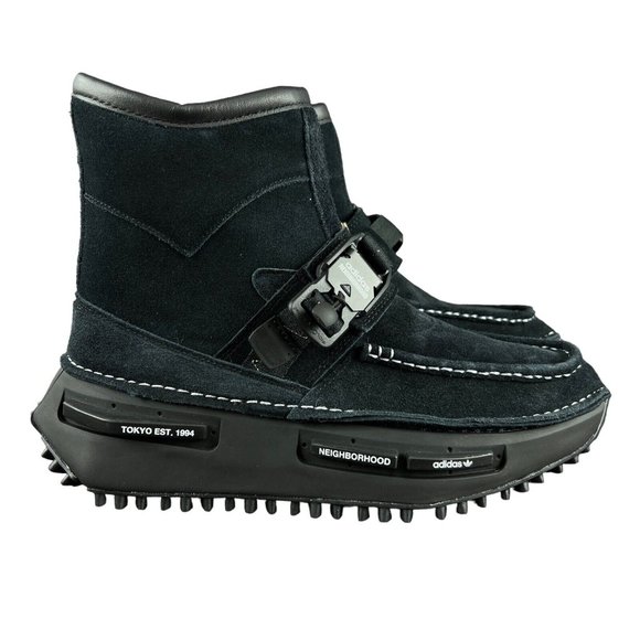 Adidas NMD_S1 Neighborhood Black White Suede Boots ID1708 Men's Size 9.5 - Picture 1 of 10